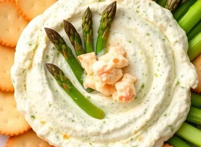 Dip d'asperges au crabe