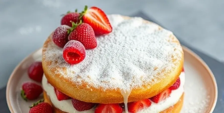 Gâteau renversé aux fraises