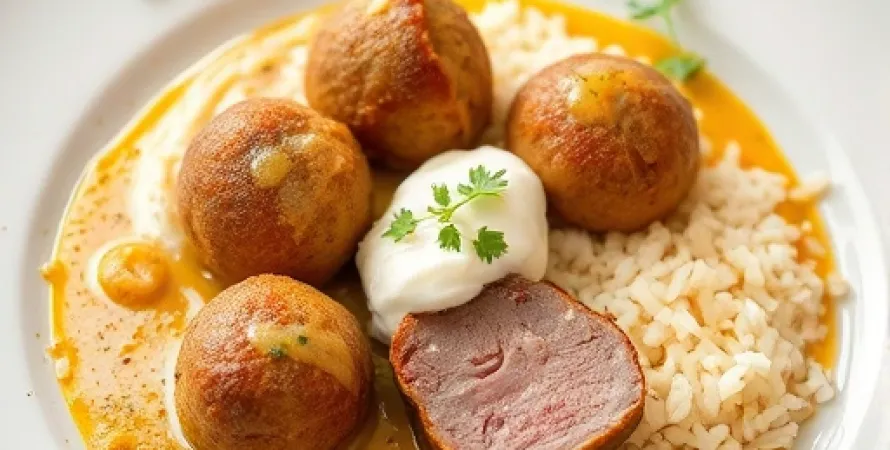 Boulettes de porc au curry