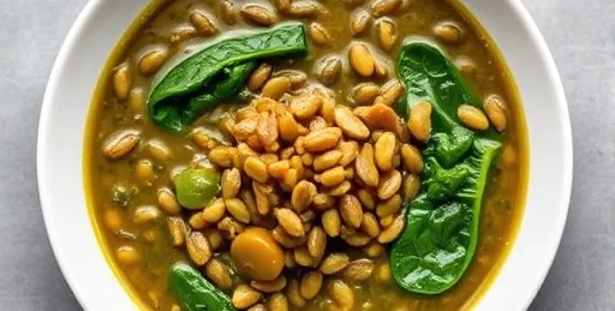 Potage de lentilles et de blettes