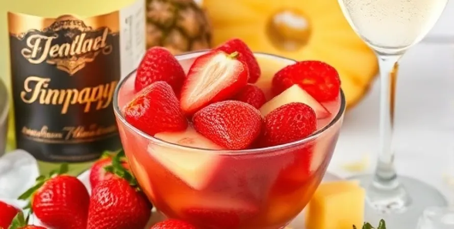 Punch aux fraises et ananas
