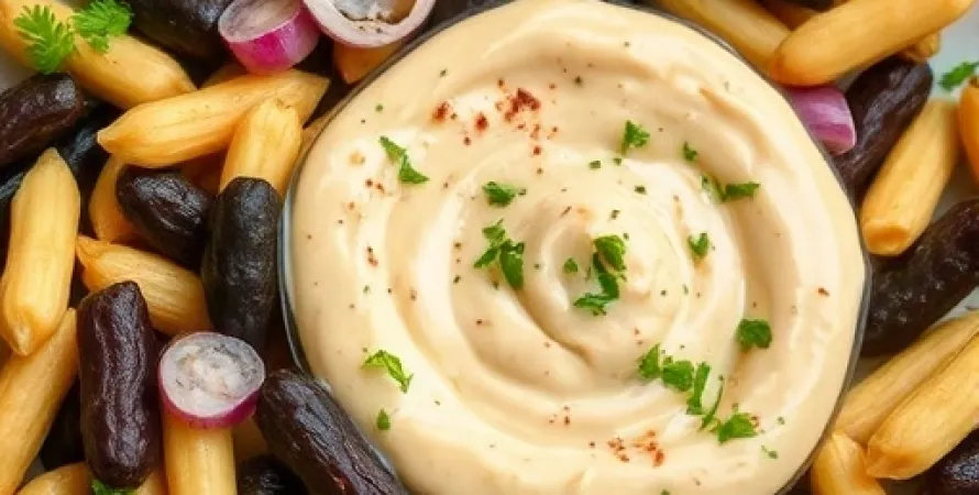 Haricots noirs épicés avec mayonnaise au chipotle