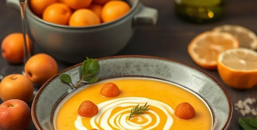 Soupe de pêche au Riesling