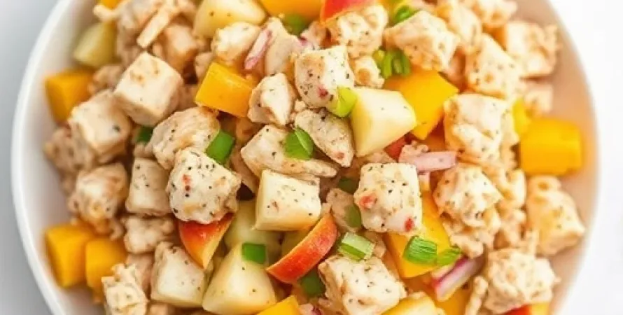 Salade de poulet aux mangues et aux pommes
