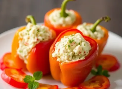 Poivrons Crèmes au Crabe
