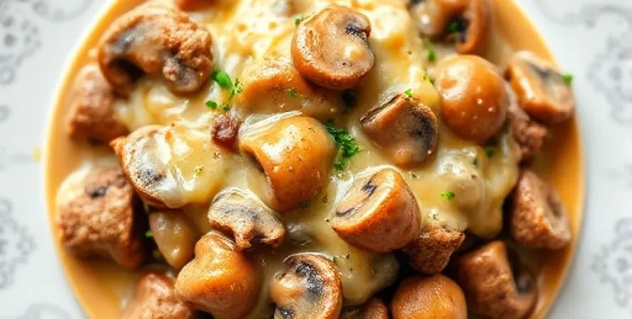 Bifteck mushroom au four