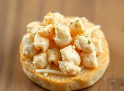 Crabmeat sur muffin anglais