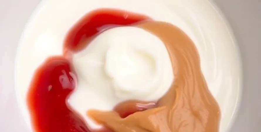 Tartinade de fraise et de pommade de cacahuète