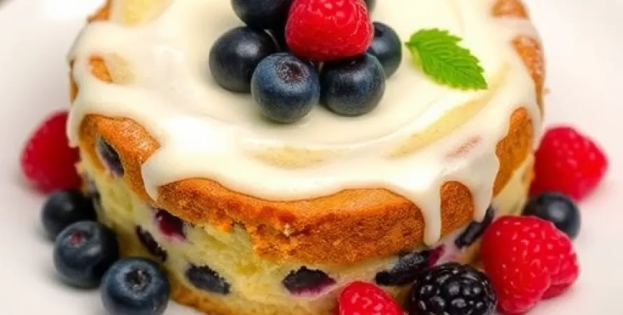Gâteau aux berries