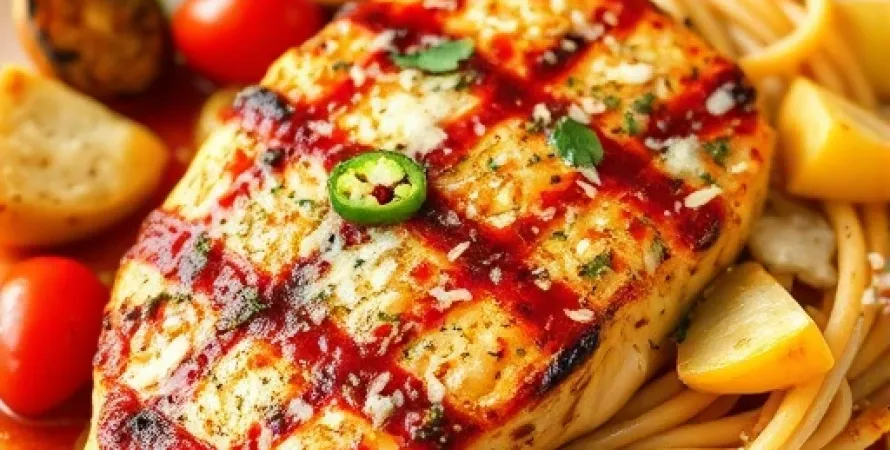 Poulet italien grillé aux légumes