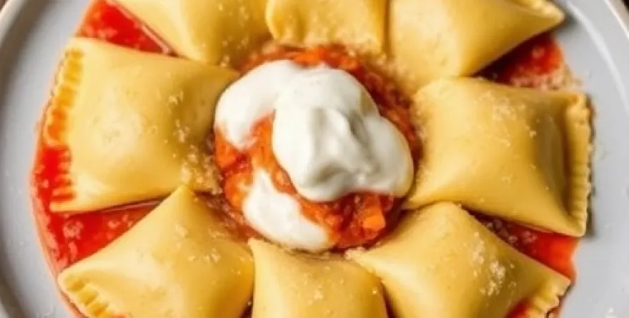 Raviolis au four croquants