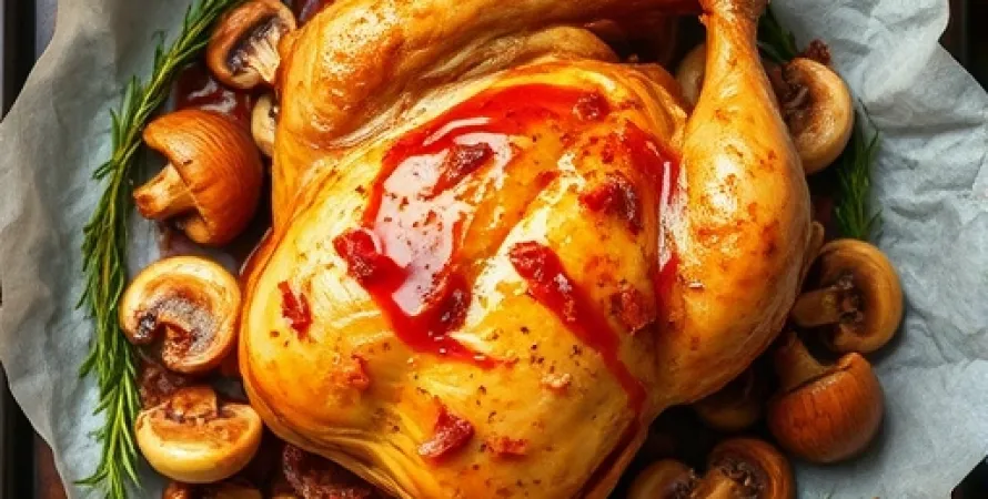 Poulet au bacon cuit au foil