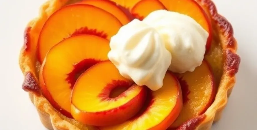 Tarte aux pêches renversée