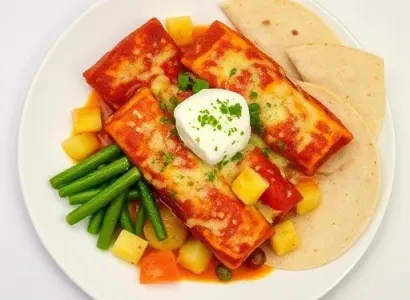 Enchiladas de haricots et pommes de terre