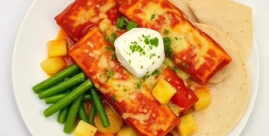 Enchiladas de haricots et pommes de terre