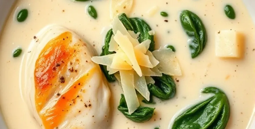 Potage d'épinard et d'artichaut