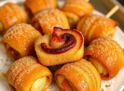 Tournures de bacon au sucre