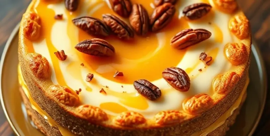 Gâteau fromage caramel