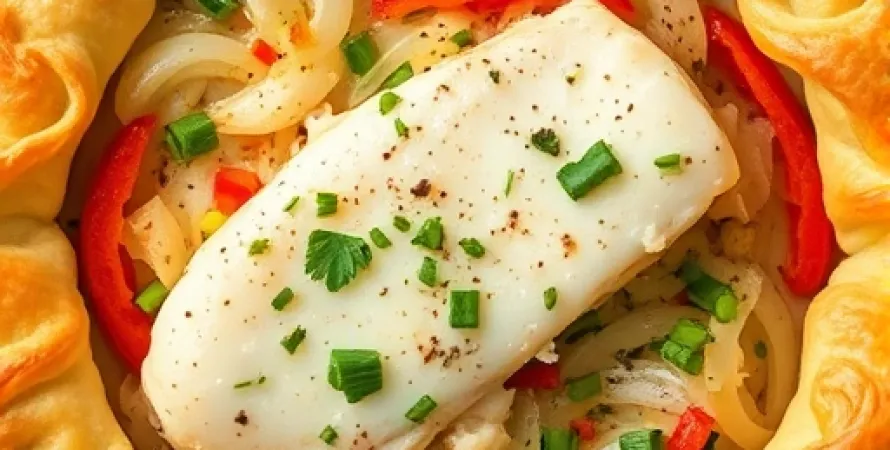 Poisson végétal en croûte