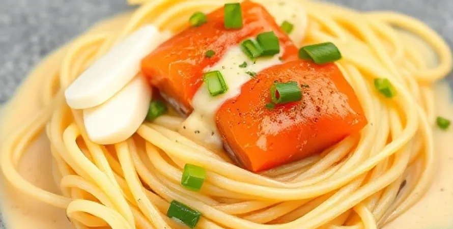Pâtes au saumon fumé Dijon