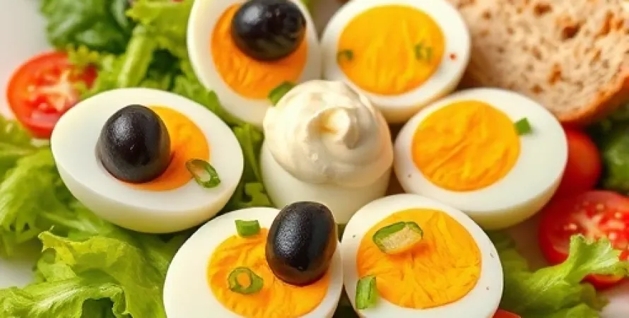Salade d'oeufs et olives