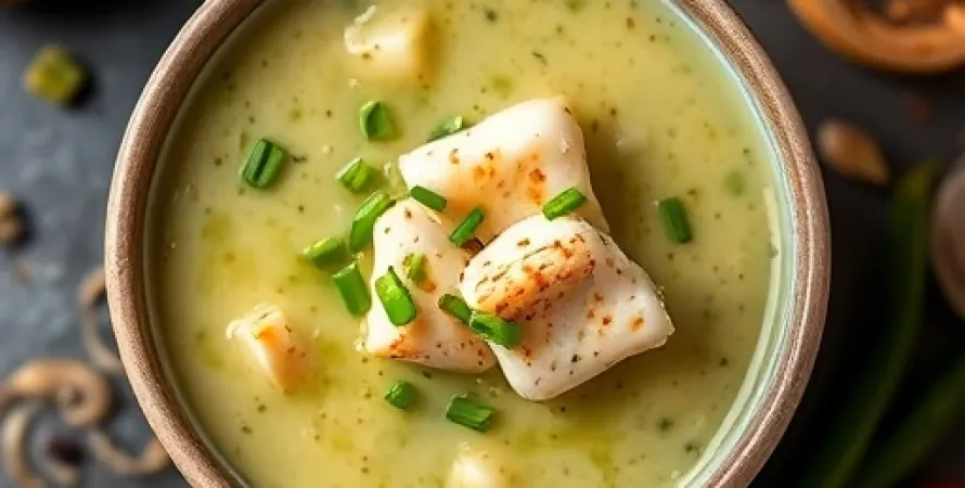 Soupe d'avocat froide au crabe
