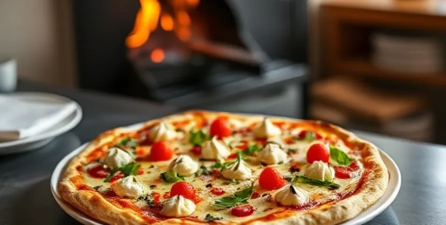 Pizza aux flocons de chou-fleur