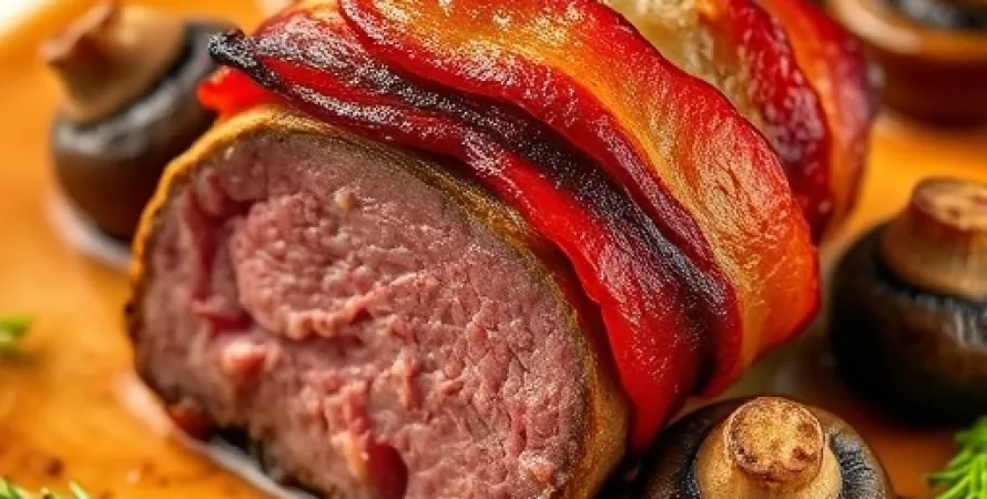 Filet de cerf au bacon