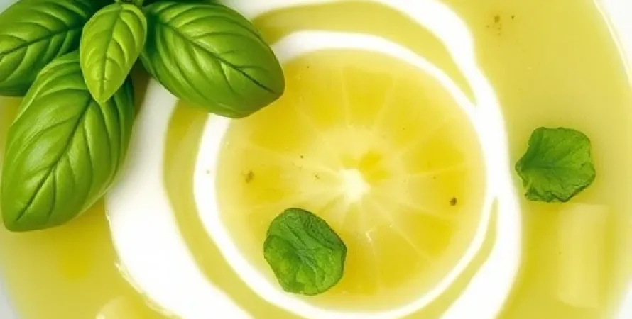 Potage froid au concombre et au basilic