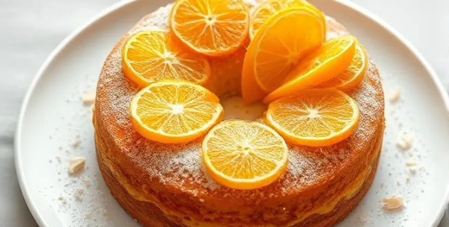 Gâteau à l'orange et noix de coco