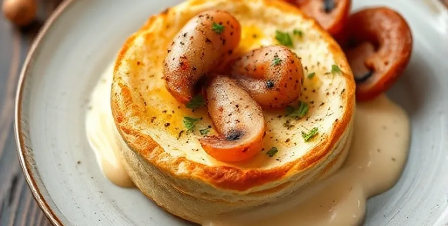 Soufflé roulé aux crevettes