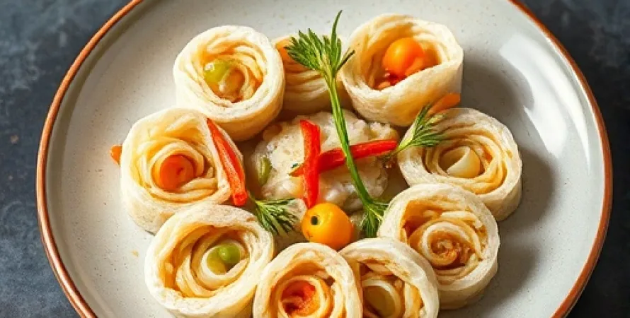 Rouleaux de riz aux légumes