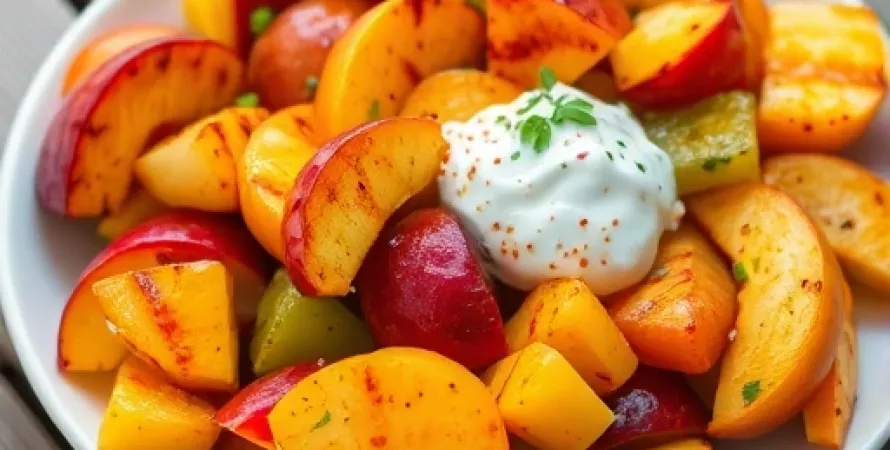 Salade de fruit grillé aux épices antillaises