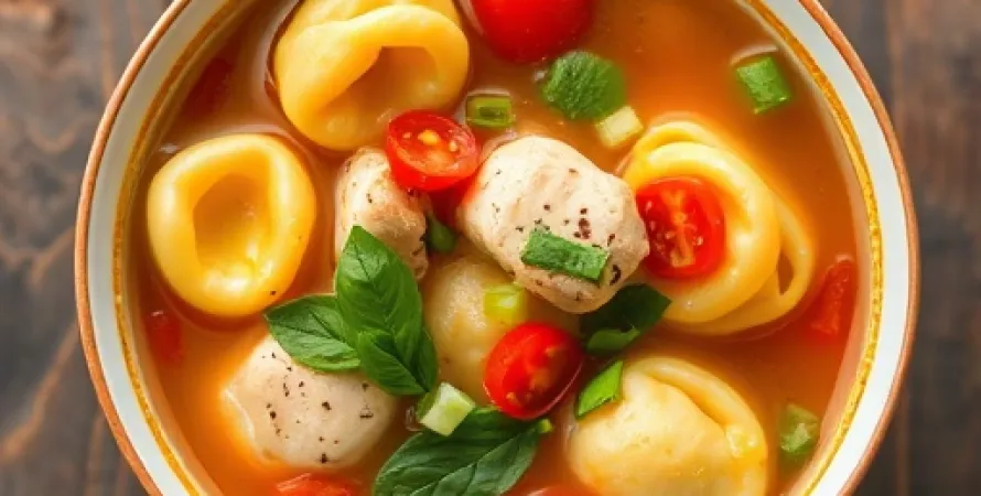 Soupe de tortellini rapide