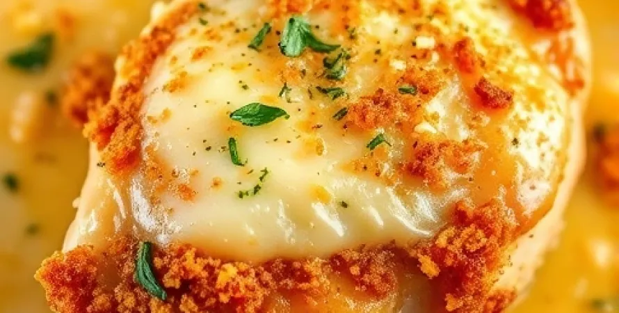 Poitrines de poulet croustillantes au fromage