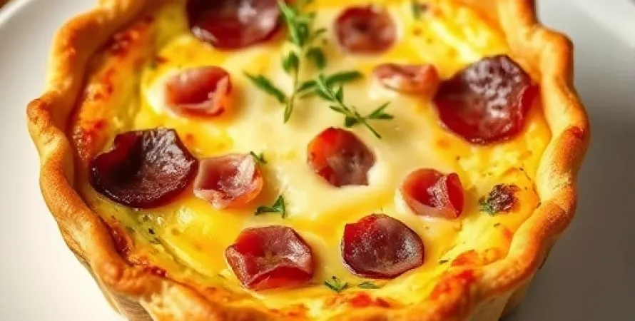 Quiches au fromage et au jambon sans gluten