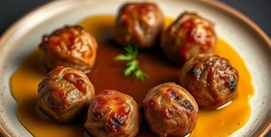 Boulettes de viande au miel et ail