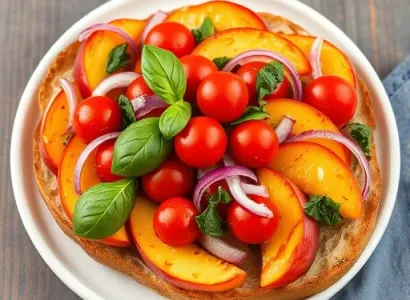 Bruschetta aux pêches
