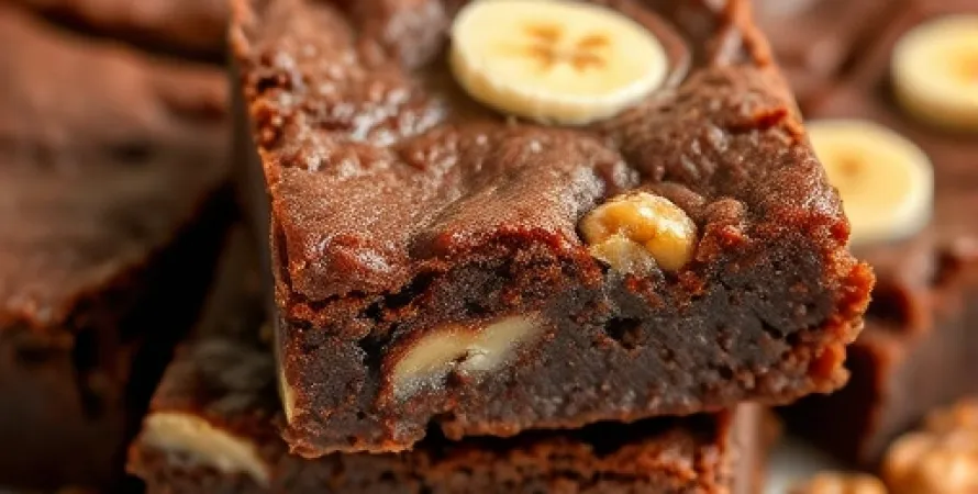 Brownies aux bananes et noix