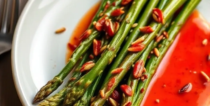 Asperges grillées piquantes