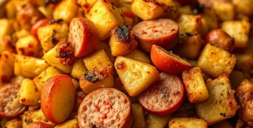 Farce aux saucisses et pommes