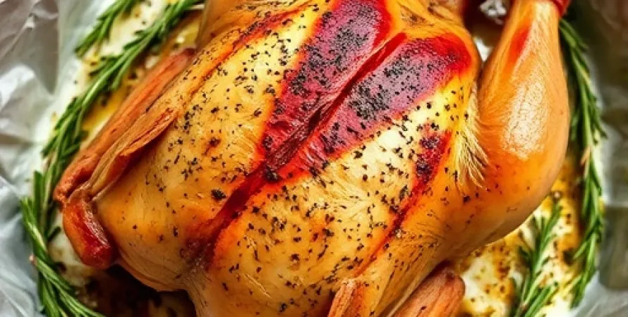 Poulet au four avec bière