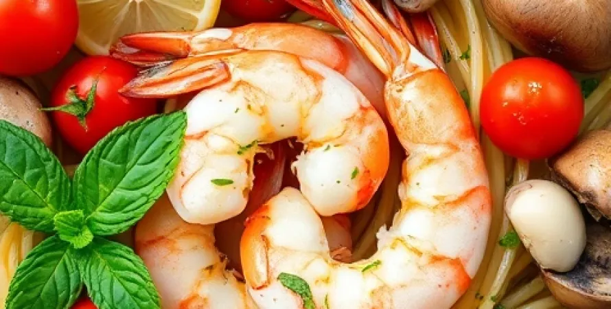 Crevettes Primavera à la Menthé