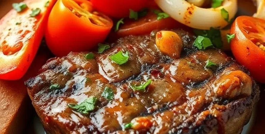 Steak haché à la tomate