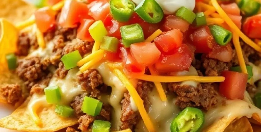 Assiette de nachos au boeuf