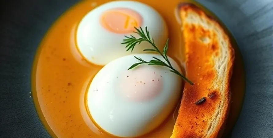 Oeufs pochés au curry