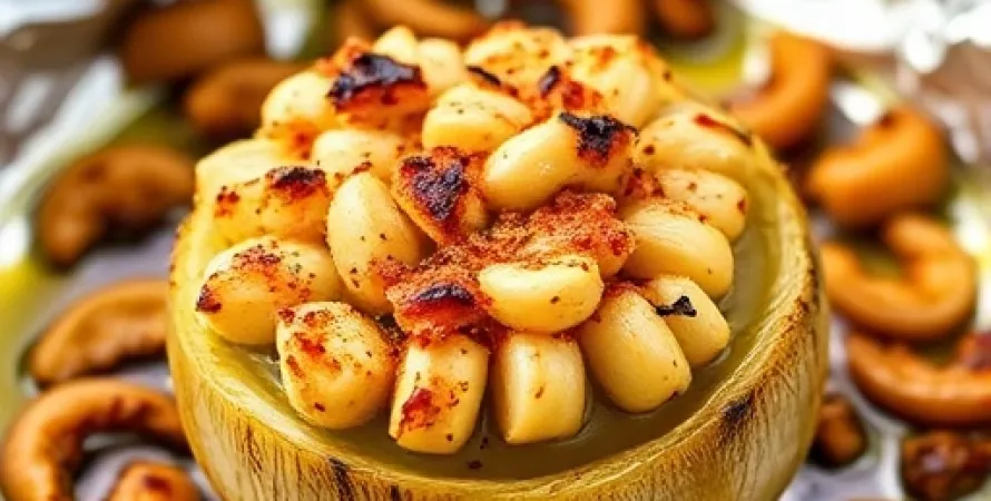 Oignons farcis au grill