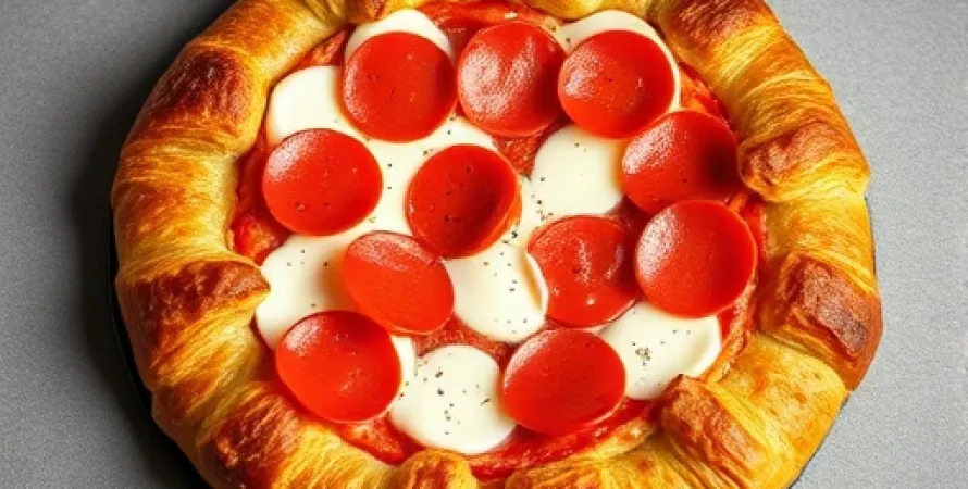 Pizza aux croissants