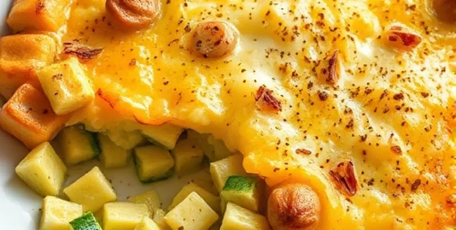 Gratin de courgettes et épis de maïs