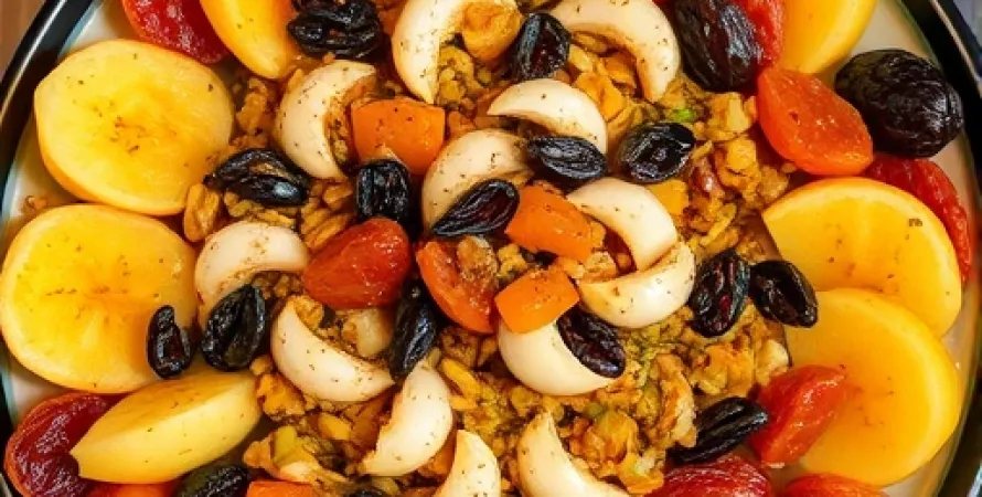 Pilaf d'orge aux fruits et noix